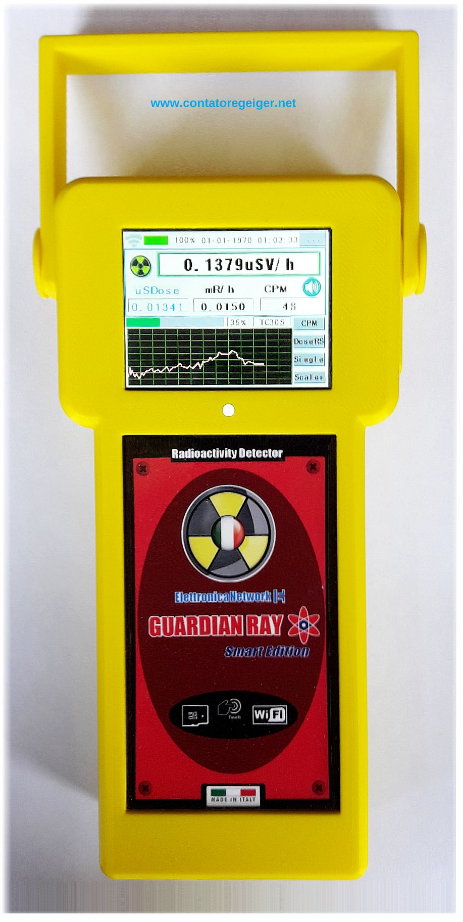 WiFi Geiger Counter with Pancake, SD, LCDTouch