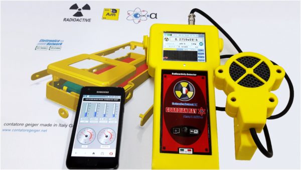 Guardian-ray Smart EXP professional Geiger counter with external Pancake probe