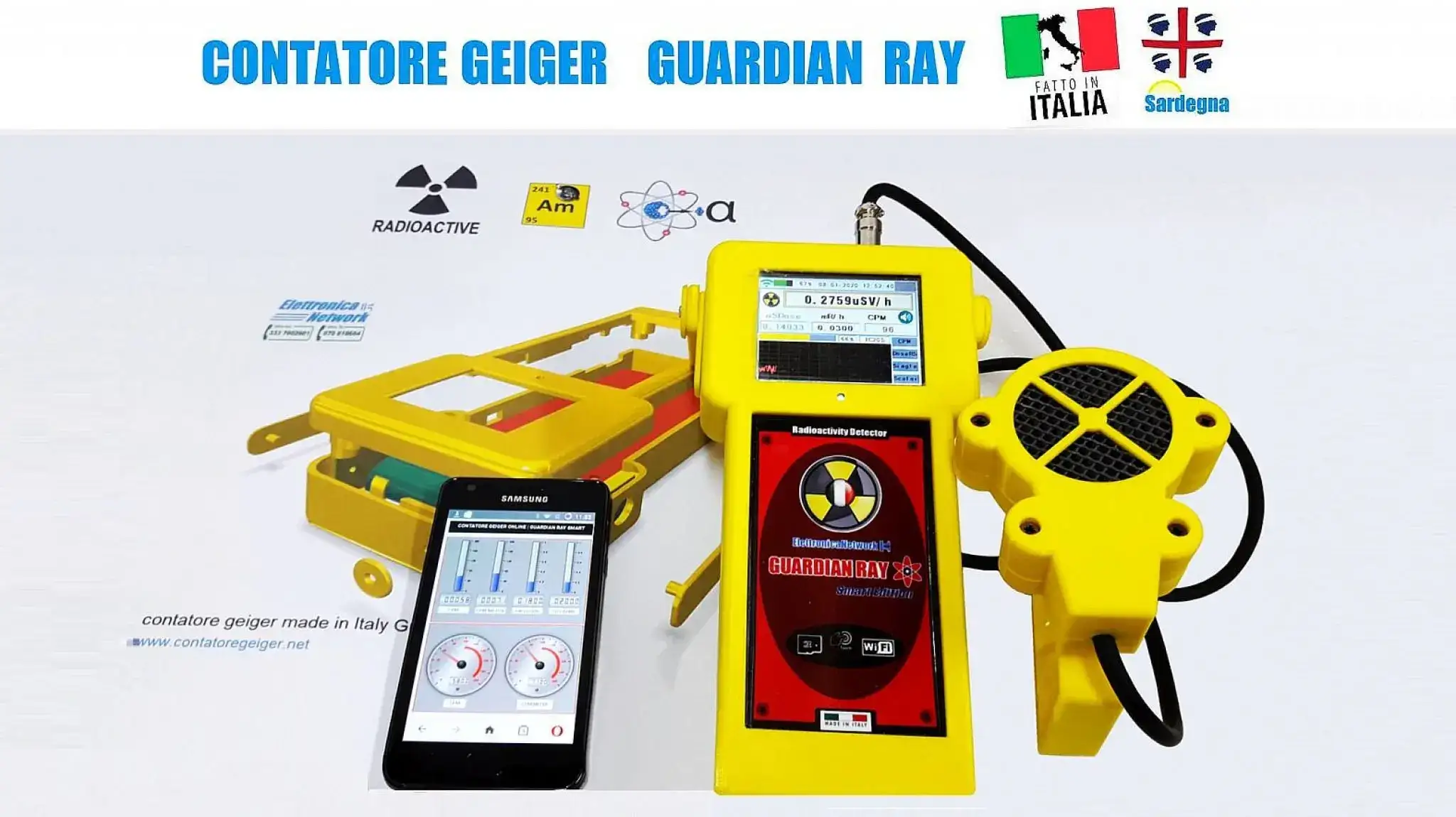 Contatore Geiger Made in Italy Guardian Ray Smart